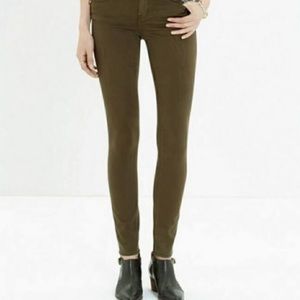 Madewell Skinny Skinny Pants Olive Green Jeans LN